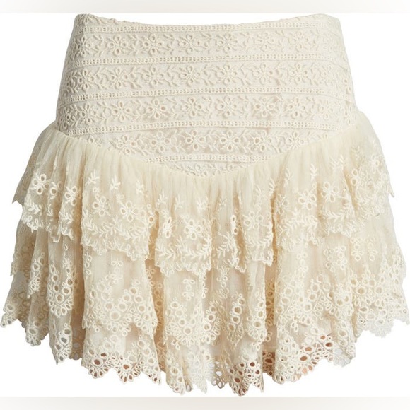 Limina Broderie Anglaise Tiered Miniskirt - Picture 5 of 7
